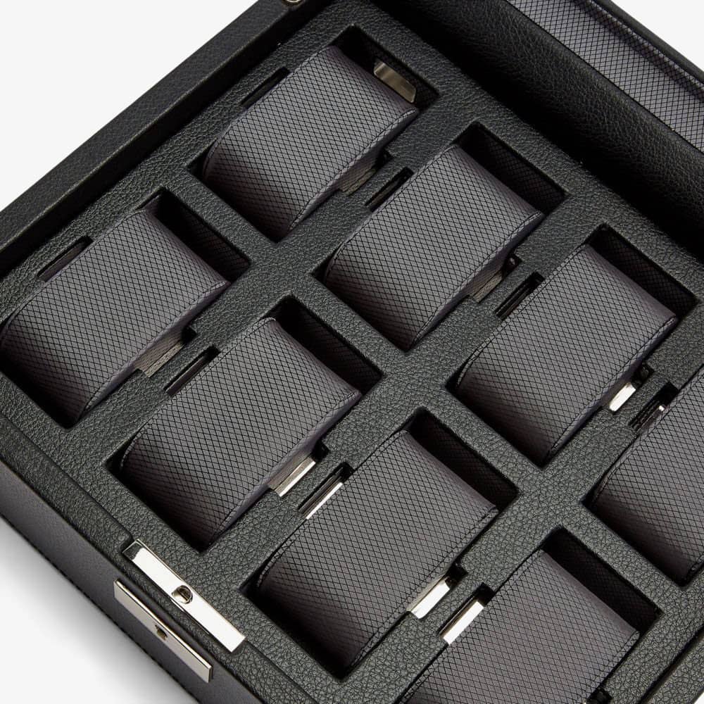 WOLF Viceroy 8 Piece Black Watch Box 466002