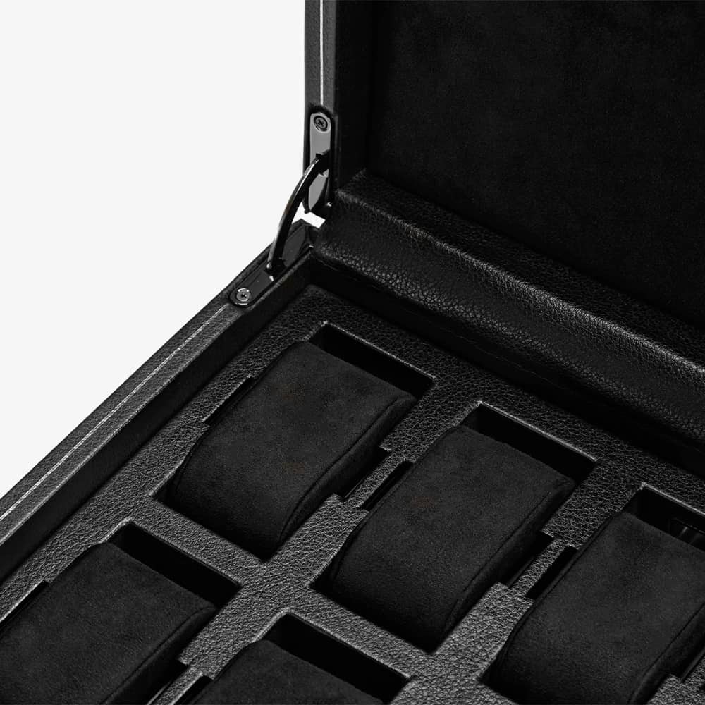WOLF Black British Racing 8 Piece Watch Box 792602