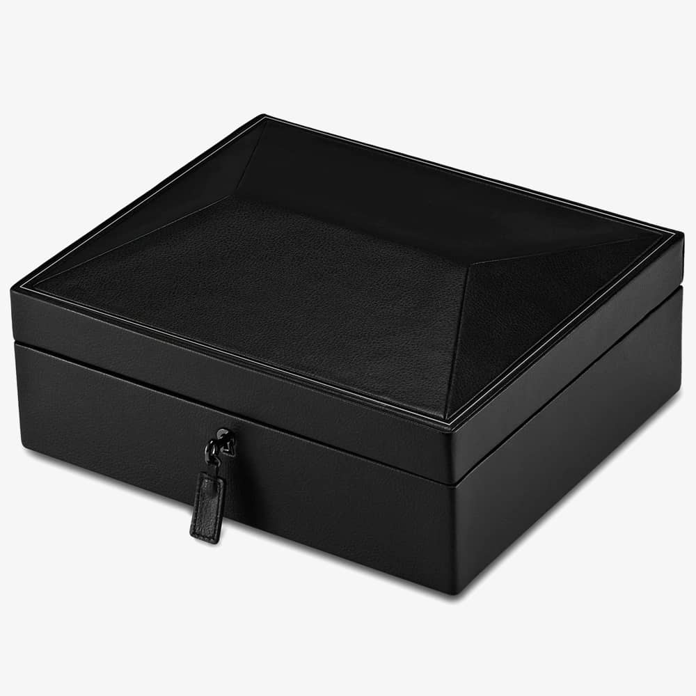 WOLF Black British Racing 8 Piece Watch Box 792602