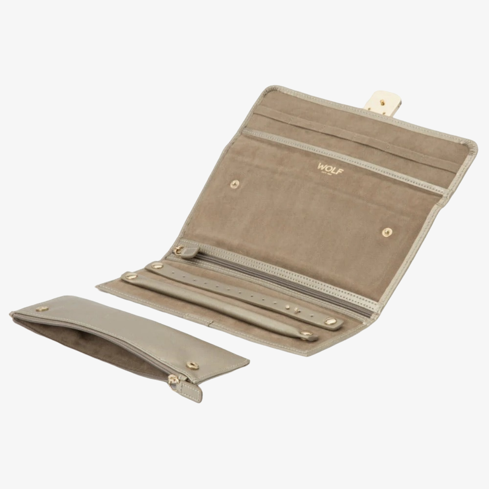WOLF Palermo Pewter Jewellery Roll 213478