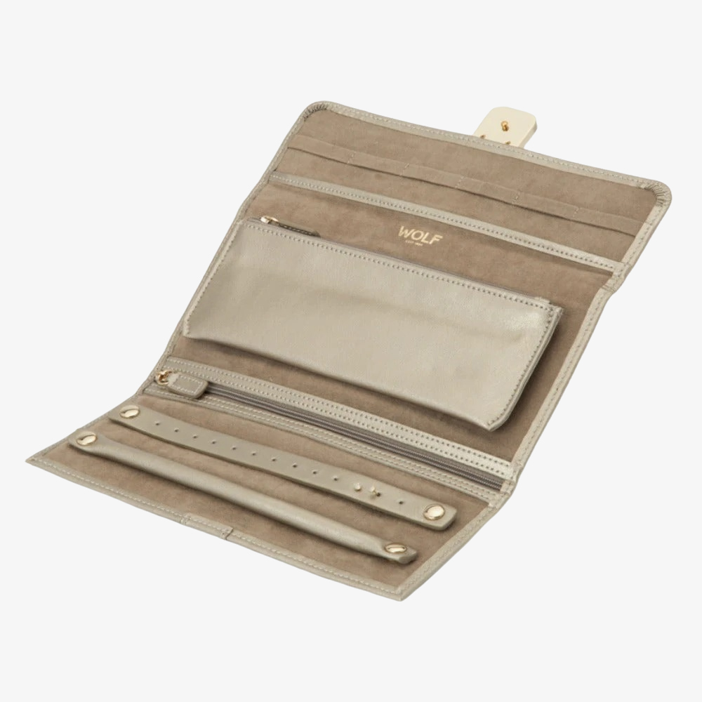 WOLF Palermo Pewter Jewellery Roll 213478
