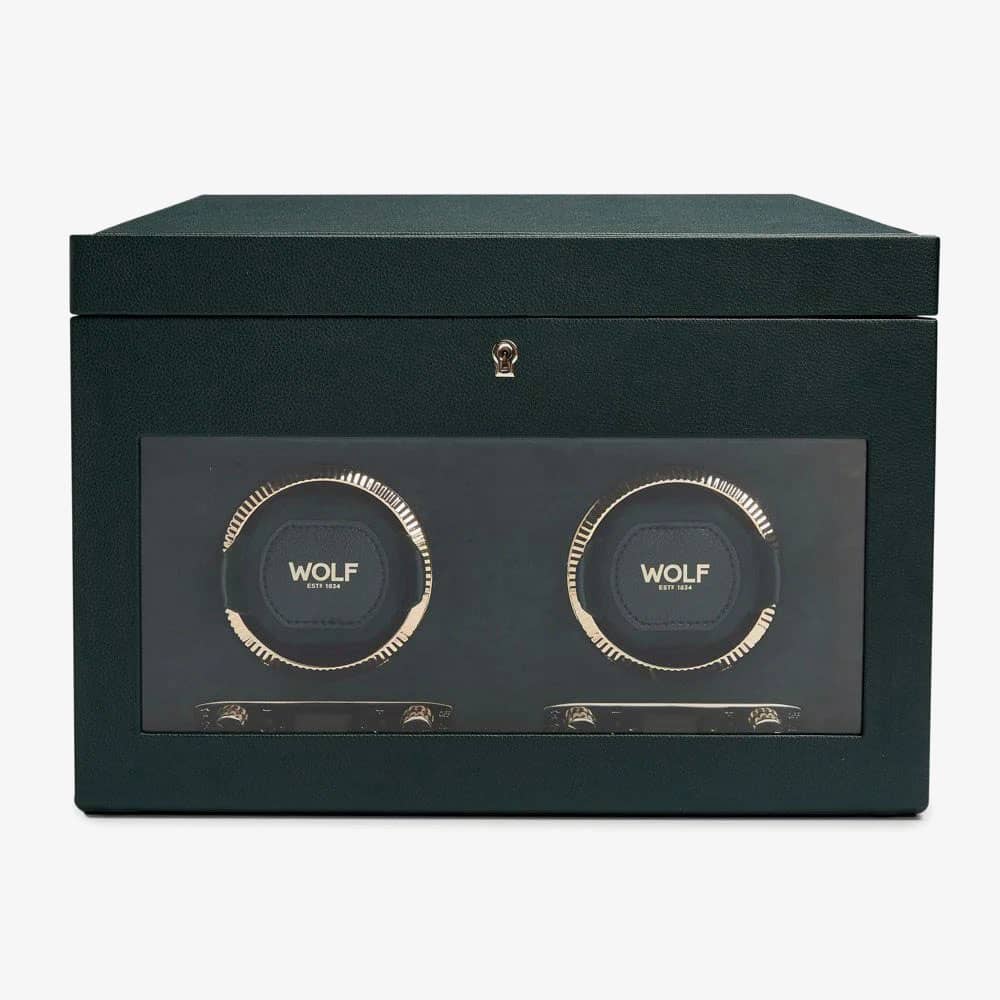 WOLF British Racing Green Double Watch Winder 792241
