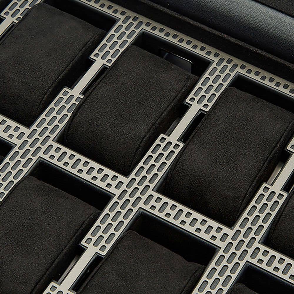 WOLF Axis Powder Coat 10 Piece Watch Box With Drawer 488203