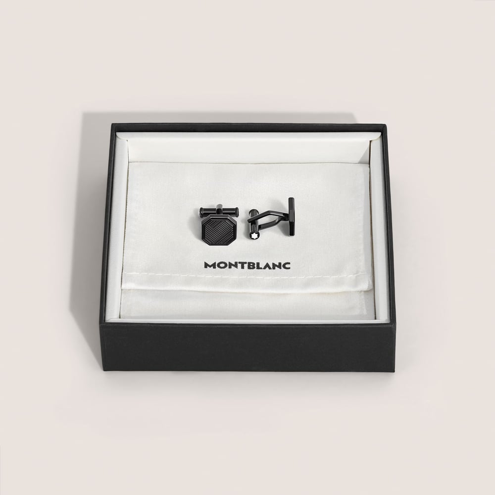 Montblanc StarWalker Extreme Black Steel Cufflinks 135973