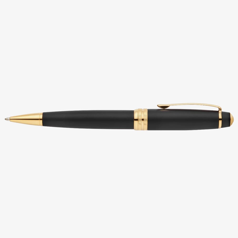 Cross Bailey Matte Black Lacquer & 23ct Gold Ballpoint Pen AT0452-24