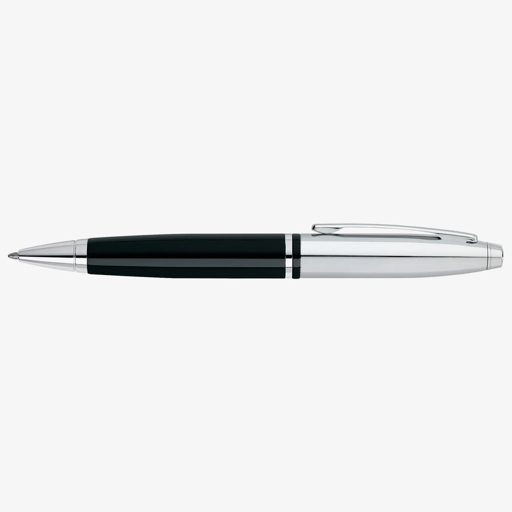 Cross Calais Chrome & Black Lacquer Ballpoint Pen AT0112-2