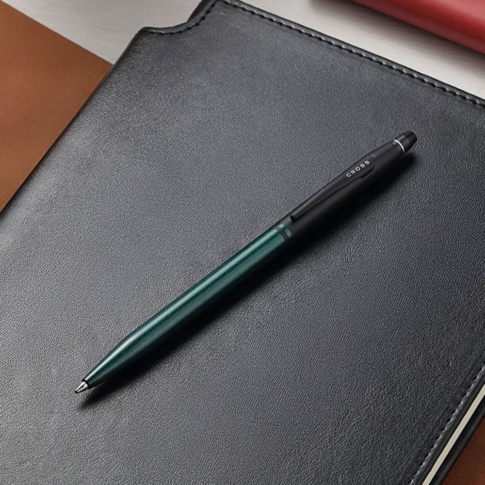 Cross Click Tuxedo Satin Metallic Green Ballpoint Pen AT0622-126