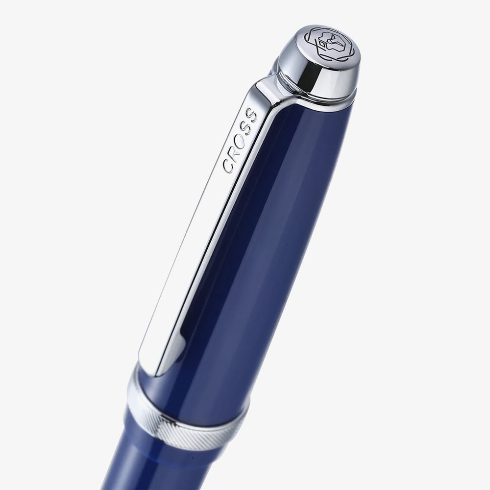 Cross Lume Deep Sea Blue & Chrome Ballpoint Pen AT0802-3