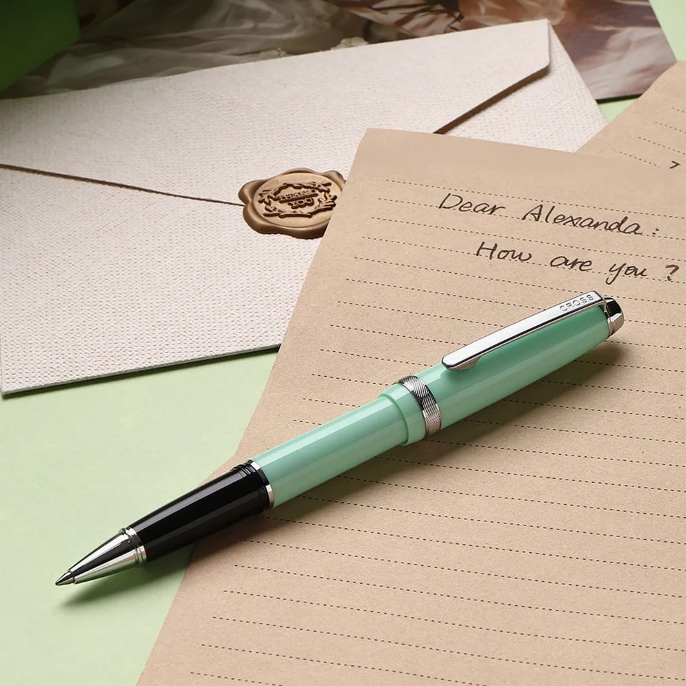 Cross Lume Seafoam & Chrome Rollerball Pen AT0805-5