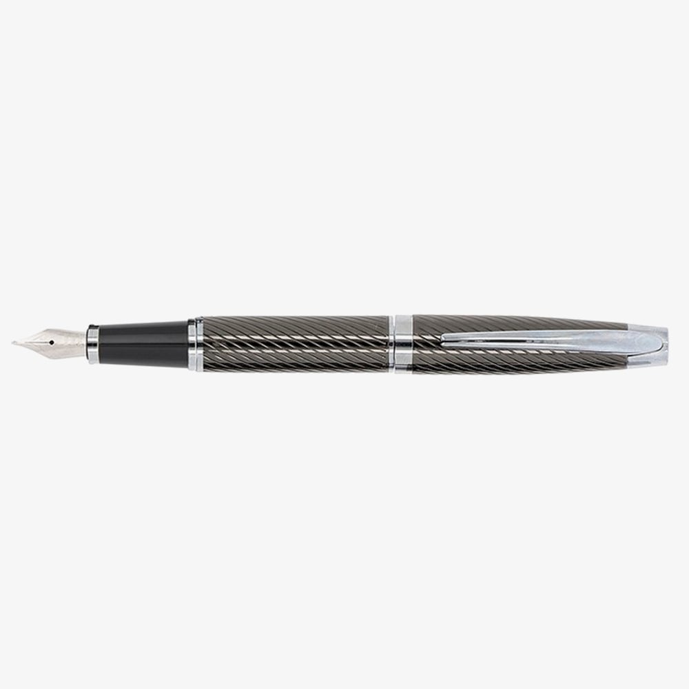Bridgewater Lancaster Gunmetal and Chrome Fountain Pen 341521