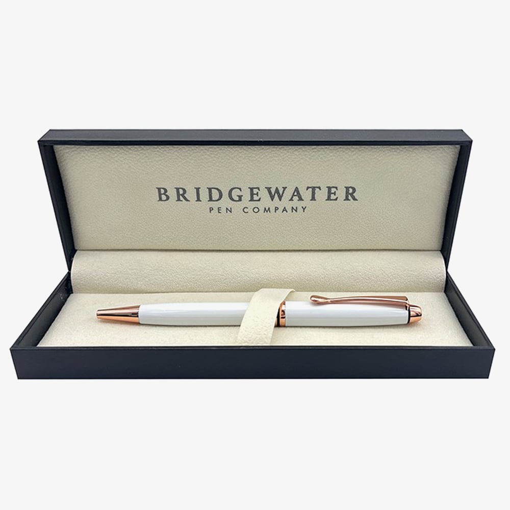 Bridgewater Winchester White And Rose Gold Ballpoint Pen 337422