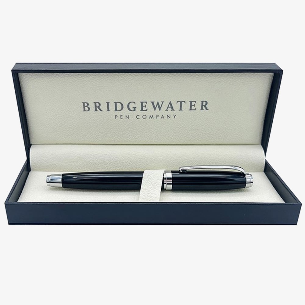 Bridgewater Stirling Matte Black & Chrome Ballpoint Pen & Pencil Set 337452
