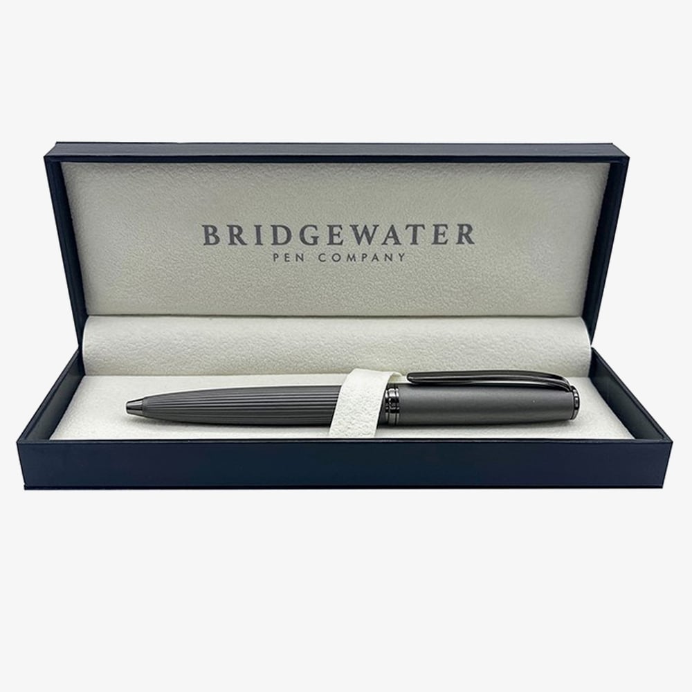 Bridgewater Stirling Matte Grey & Gunmetal Ballpoint Pen 337453