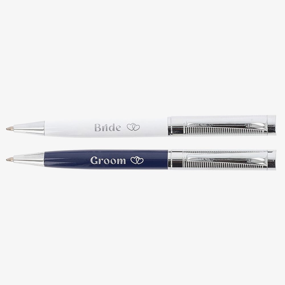 Bridgewater White & Blue Bride & Groom Boxed Occasion Pen 346600
