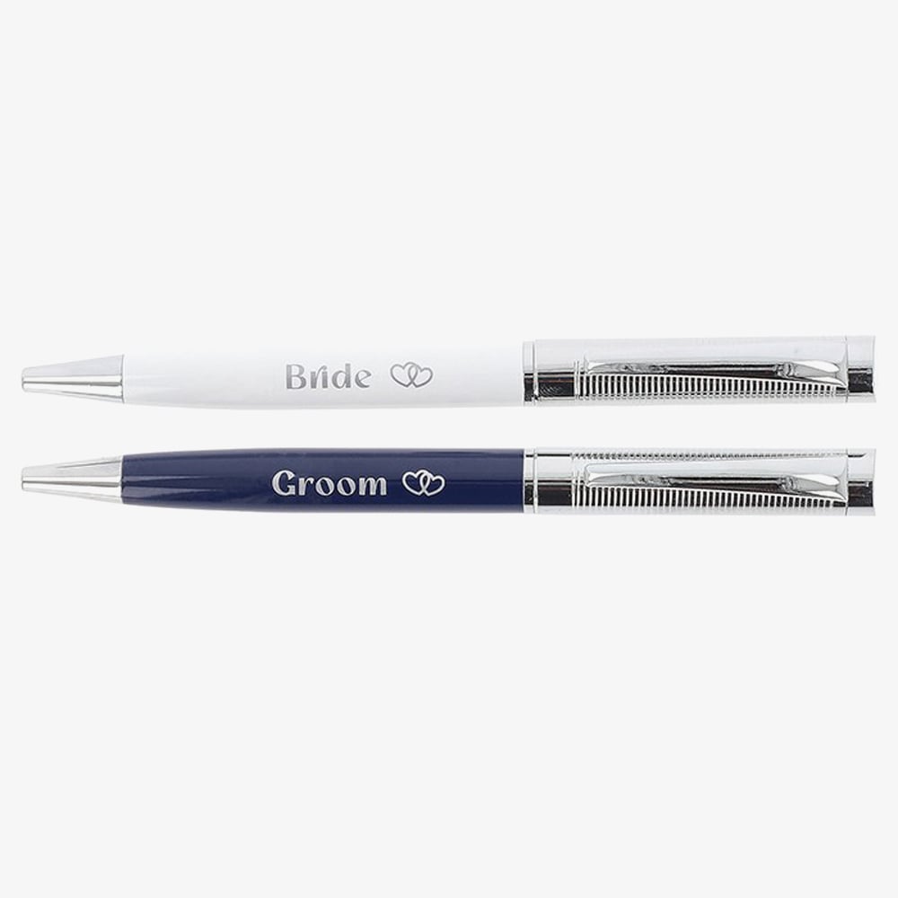 Bridgewater White & Blue Bride & Groom Boxed Occasion Pen 346600