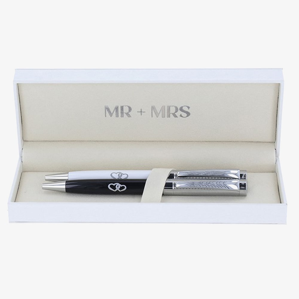 Bridgewater White & Black Mr & Mrs Boxed Occasion Pen 341500