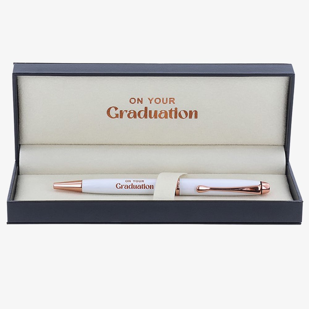 Bridgewater White & Rose Gold Graduation Occasion Pen 346606