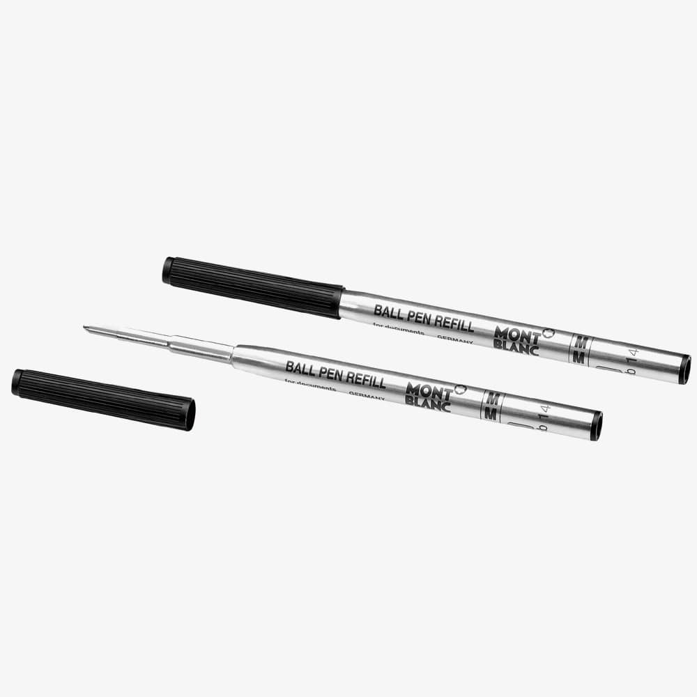 Montblanc 2 Ballpoint Refills Medium Mystery Black 128211