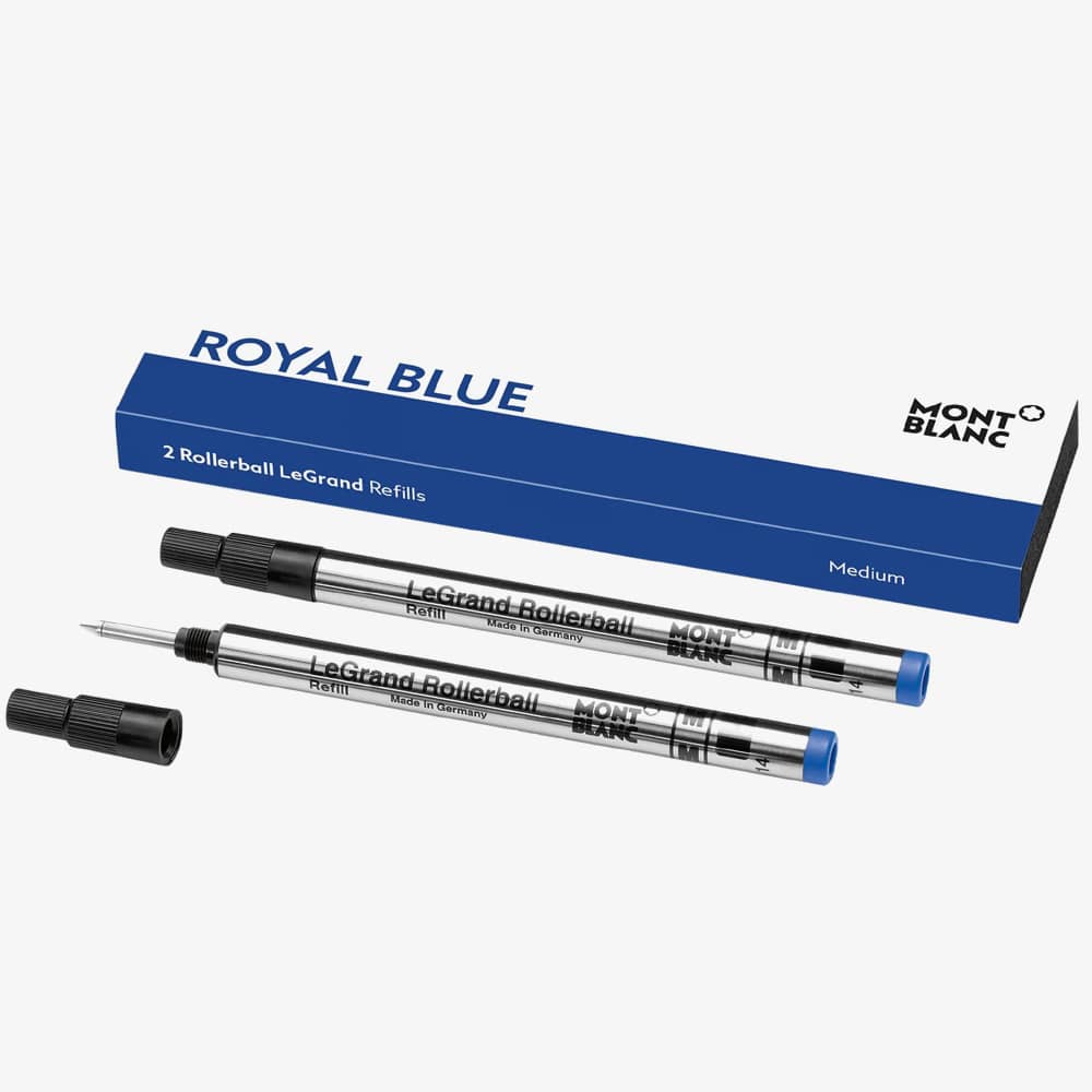 House of Watches - Montblanc 2 Rollerball LeGrand Medium Royal Blue Refills 128228