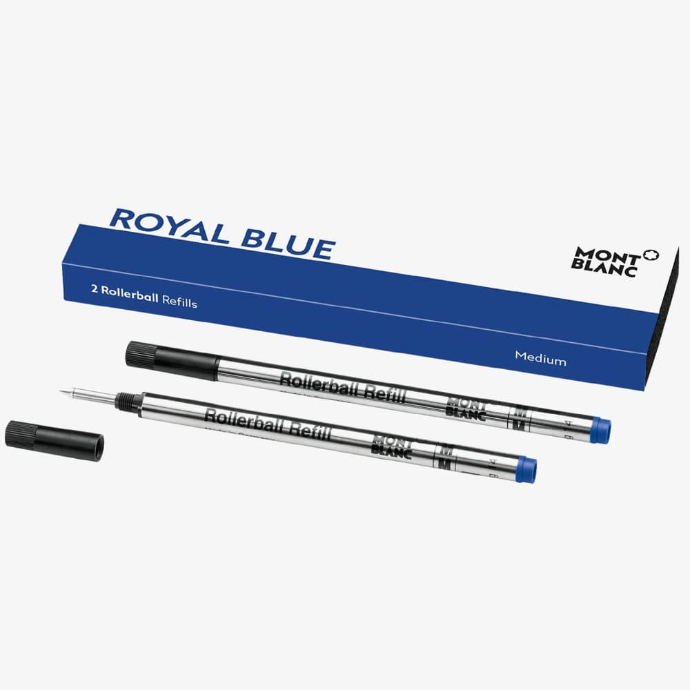 House of Watches - Montblanc 2 Rollerball Medium Royal Blue Refills 128233