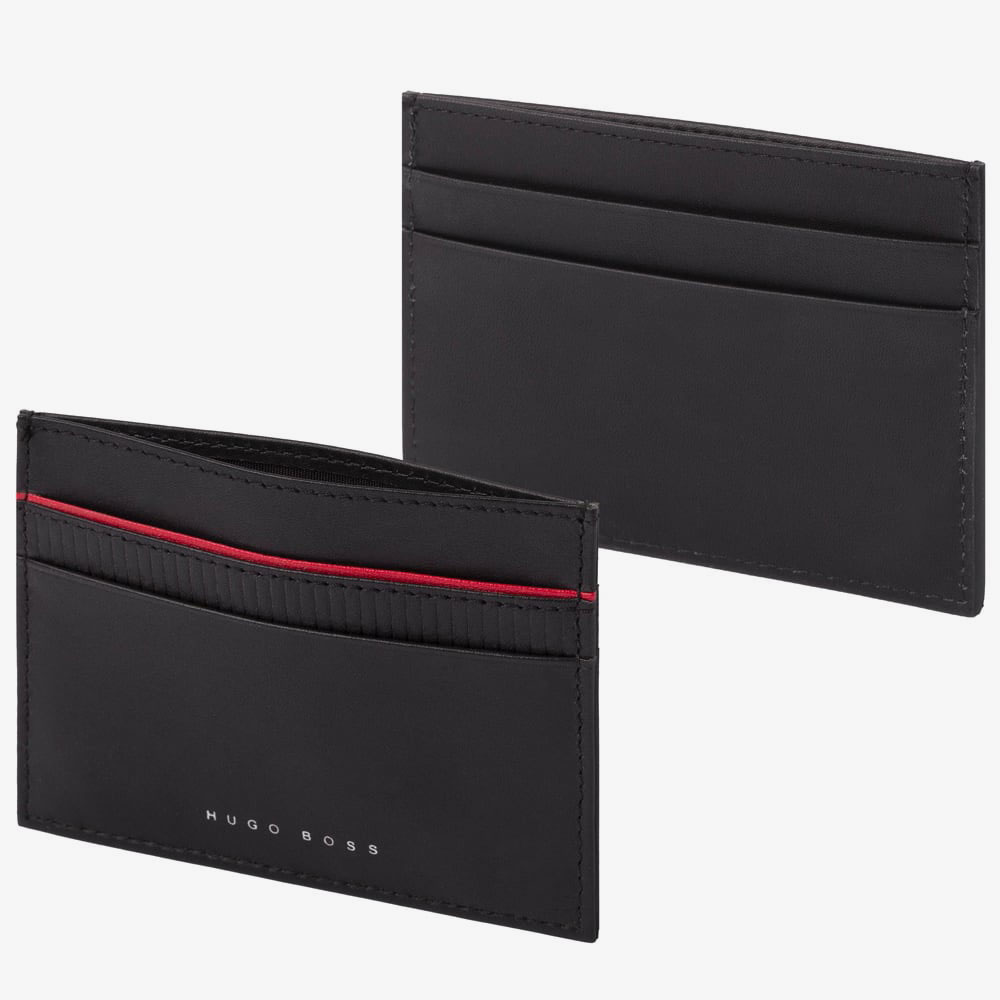 BOSS Gear Black & Red Leather Cardholder HLC007A GWP
