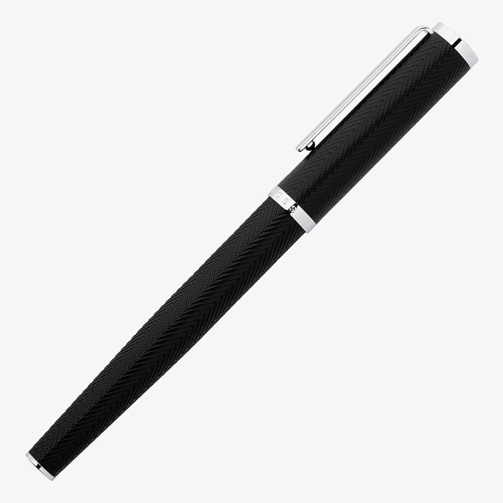 BOSS Formation Herringbone Chrome Fountain Pen HSI1062B