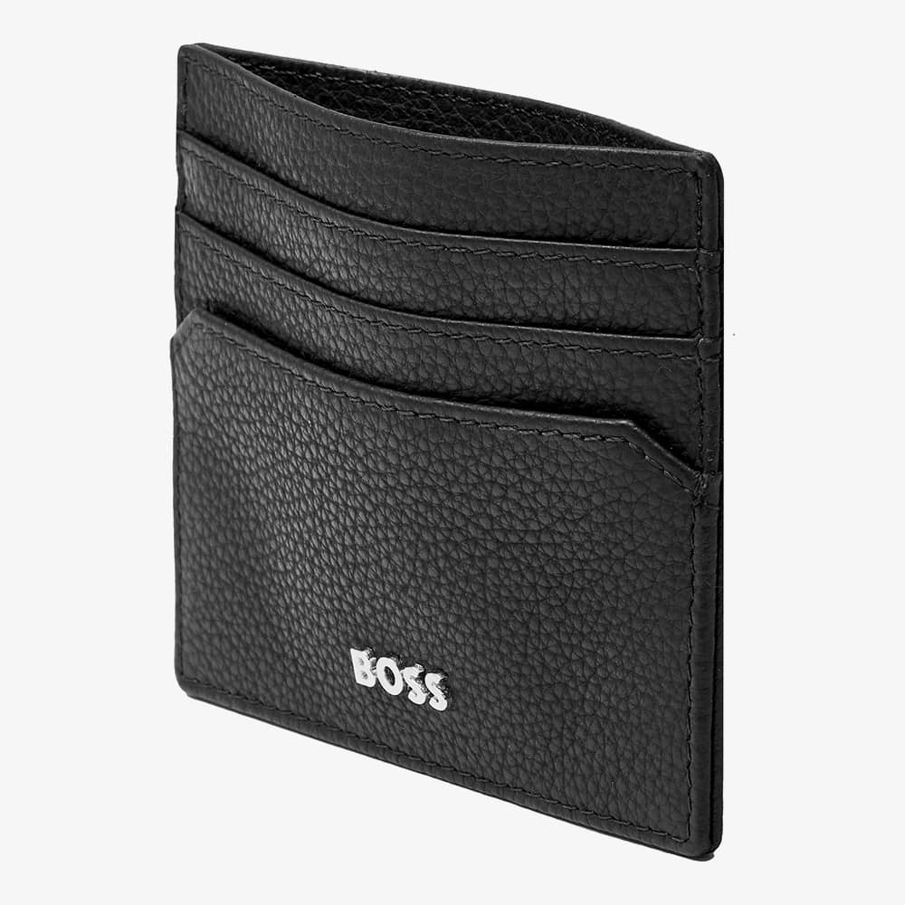 BOSS Classic Grained Black Card Holder HLC416A
