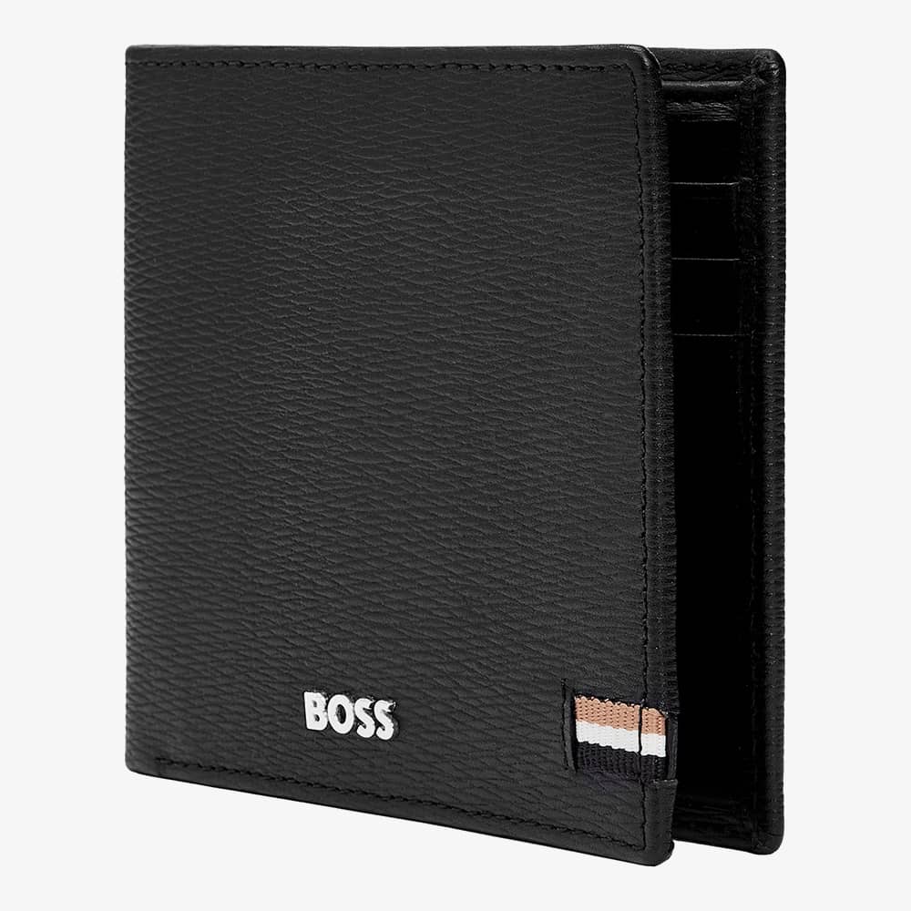 BOSS Iconic Black Leather Card Holder HLW421A