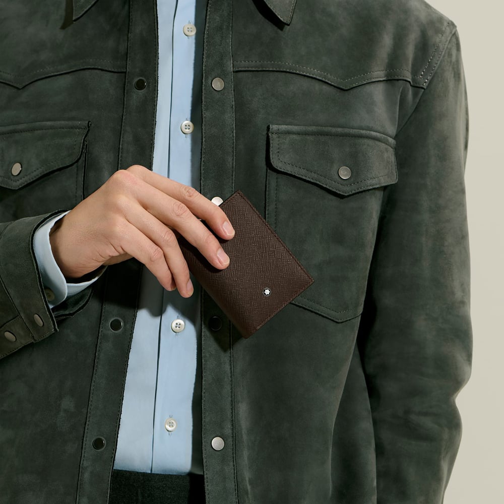 Montblanc Sartorial Leather Brown Mini Wallet 222989