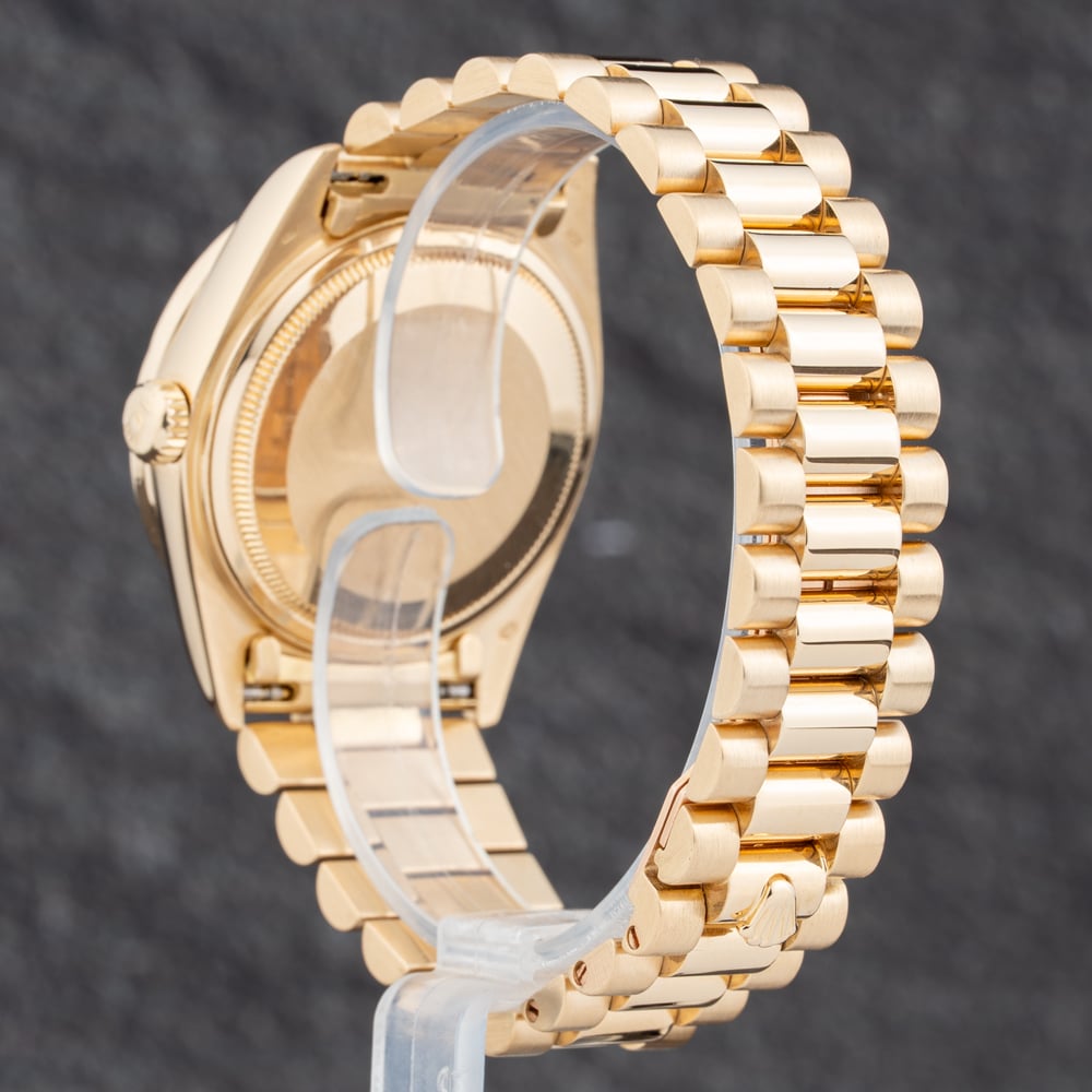Pre-Owned Rolex Mens Day-Date 18ct Gold Bracelet Watch 18038