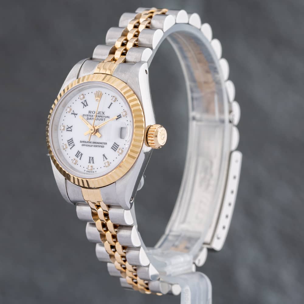 Pre-Owned Rolex Datejust 1992 Ladies Bi Colour Diamond Set Dial Bracelet Watch 69173