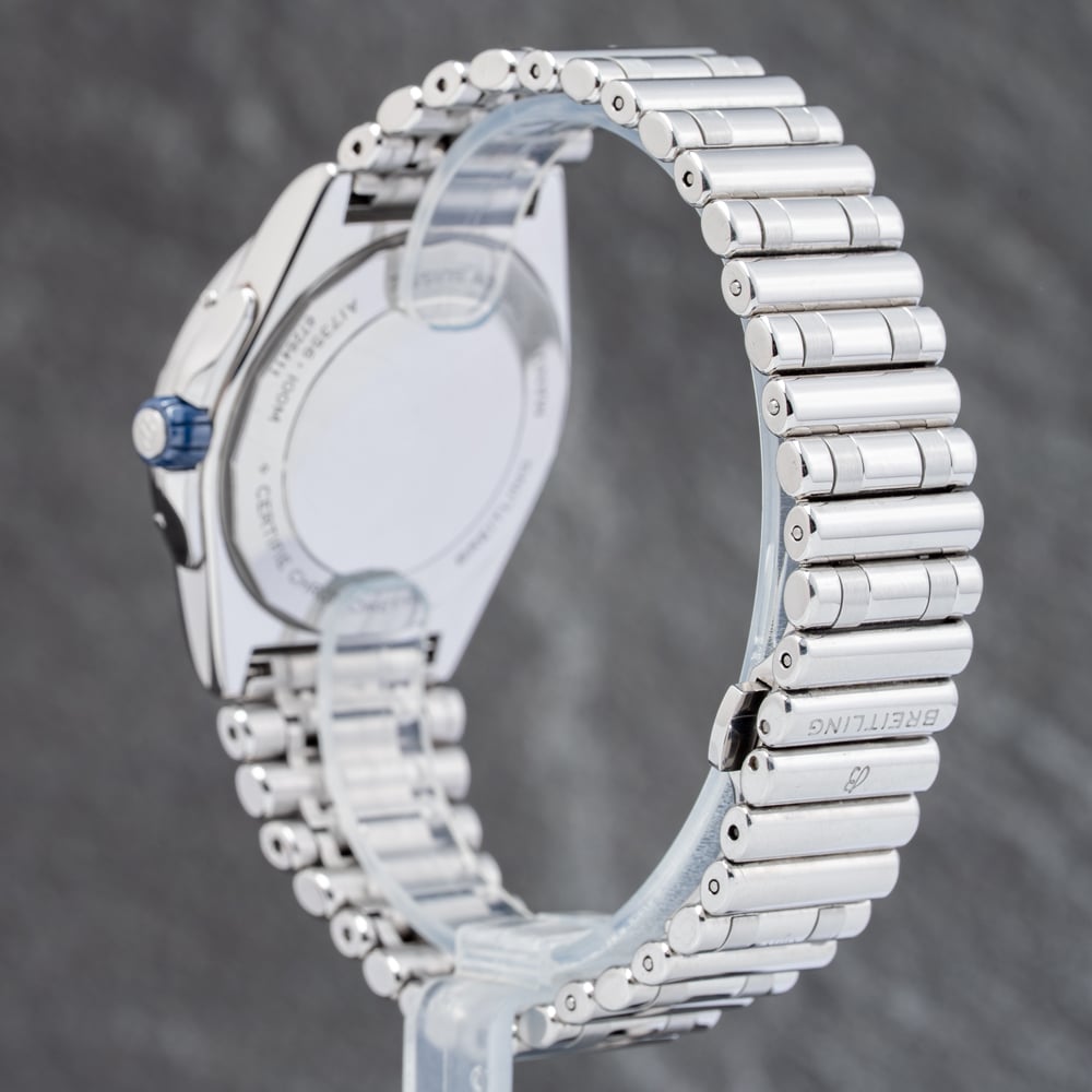 Pre-Owned Breitling Superocean Chronomat 38 Blue Bracelet Watch A17356531C1A1
