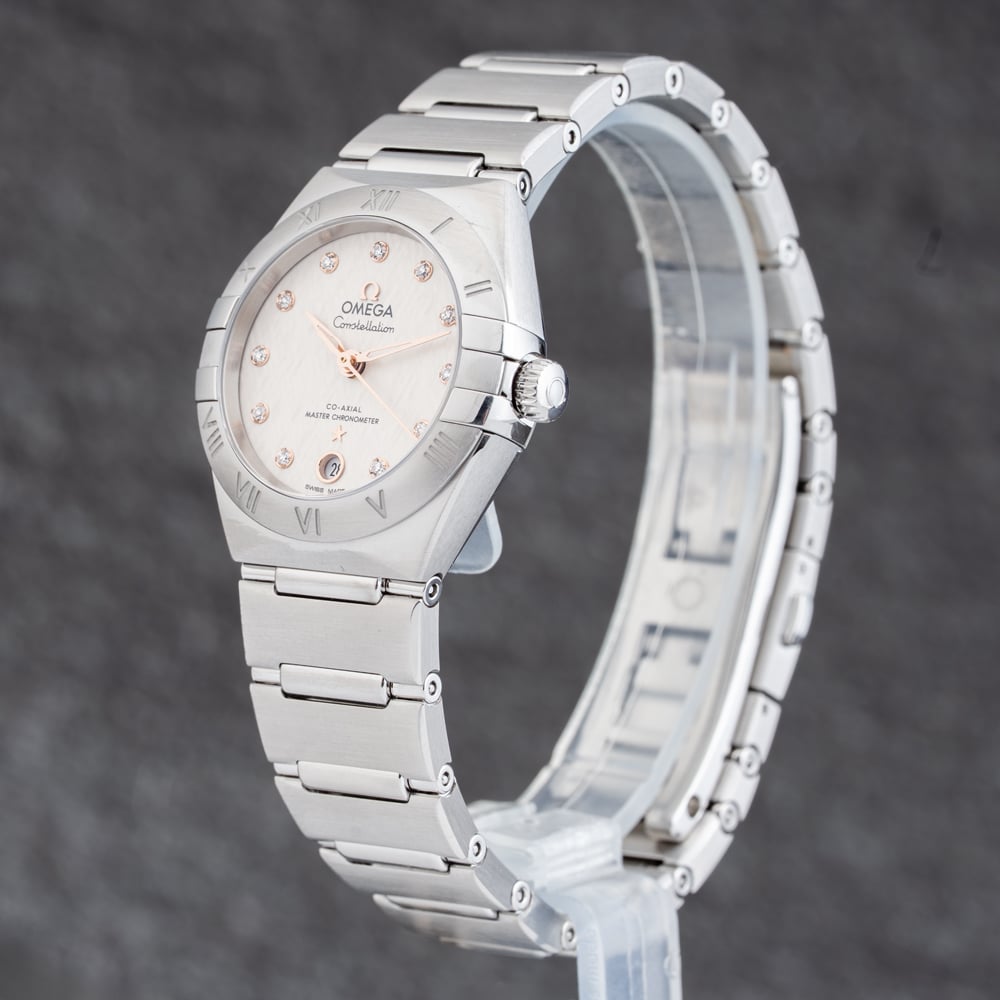 Pre-Owned OMEGA Ladies Constellation Silver Bracelet Watch 13110292052001