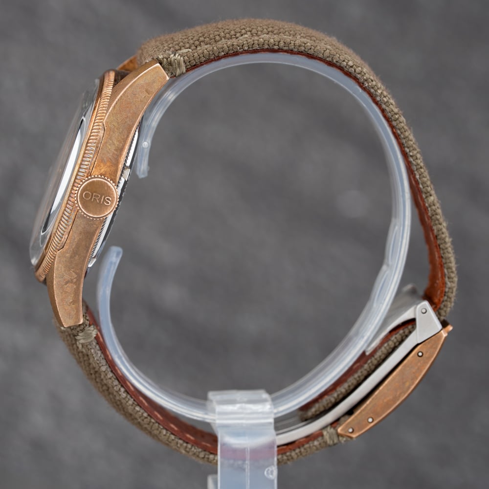 Pre-Owned Oris Mens Big Crown Pointer Date 80th Anniversary Edition Brown Leather Strap Watch 01 754 7741 3167-07 5 20 58BR