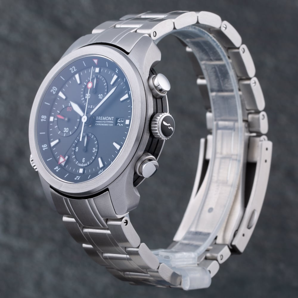 Pre-Owned Bremont Mens Alt1-Zt Black Dial Bracelet Watch ALT1-ZT/BK/BR