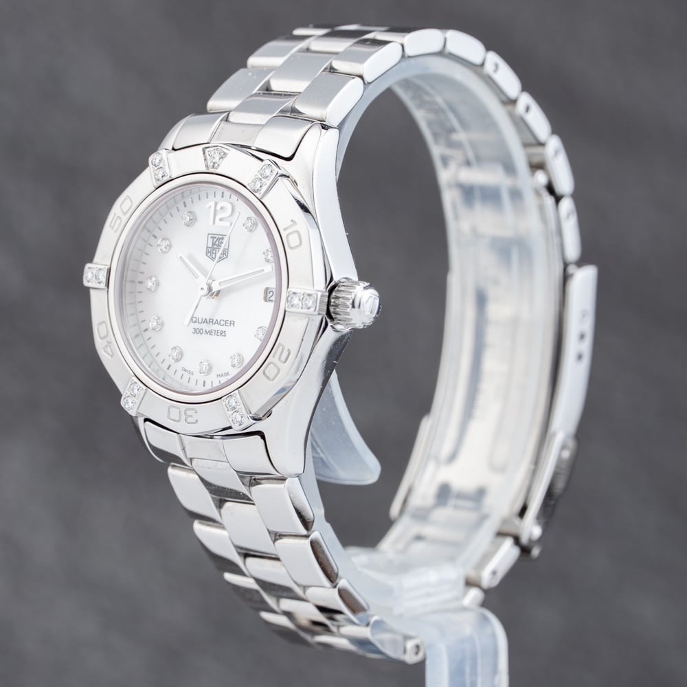 Pre-Owned TAG Heuer Ladies Aquaracer Diamond Bracelet Watch WAF141G.BA0813