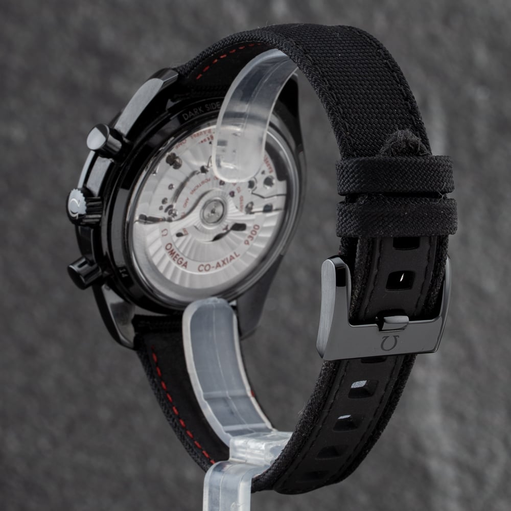 Pre-Owned OMEGA Mens Dark Side Of The Moon Black Fabric Strap Watch O31192445101007