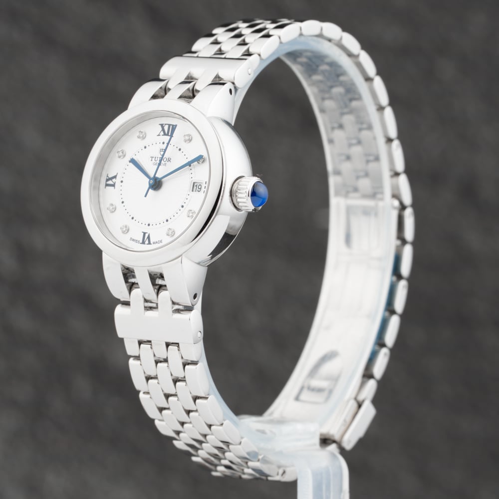 Pre-Owned Tudor Ladies Clair De Rose White Bracelet Watch 35200