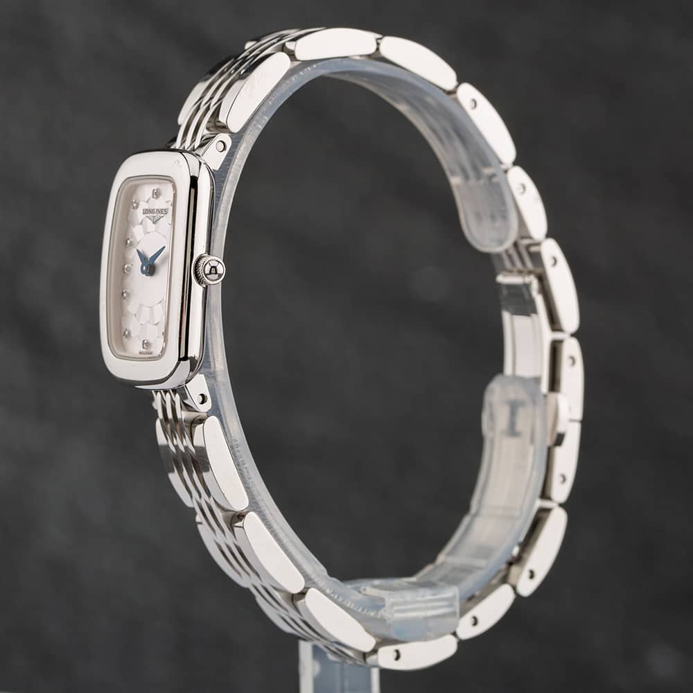 Pre-Owned Longines Ladies Equestrian Diamond Set Mother Of Pearl Watch L6.137.3.87.7
