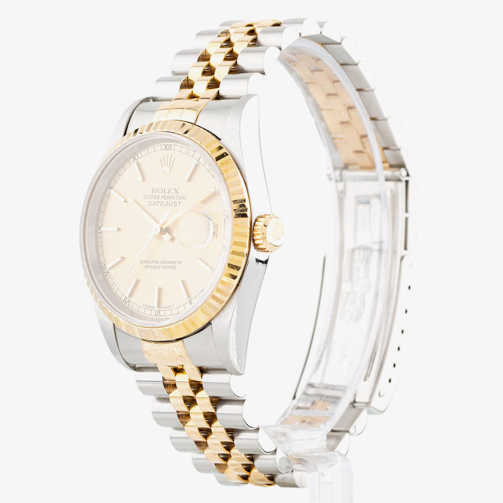 Pre-Owned Rolex Mens Datejust Two Tone Bracelet Watch 16233V1595