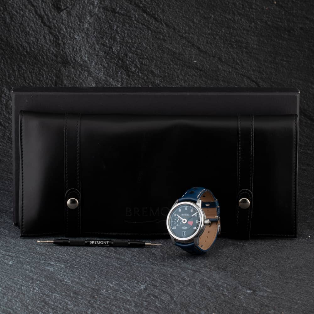 Pre-Owned Bremont JAGUAR MKI Black Dial Strap Watch BJ-I/BK