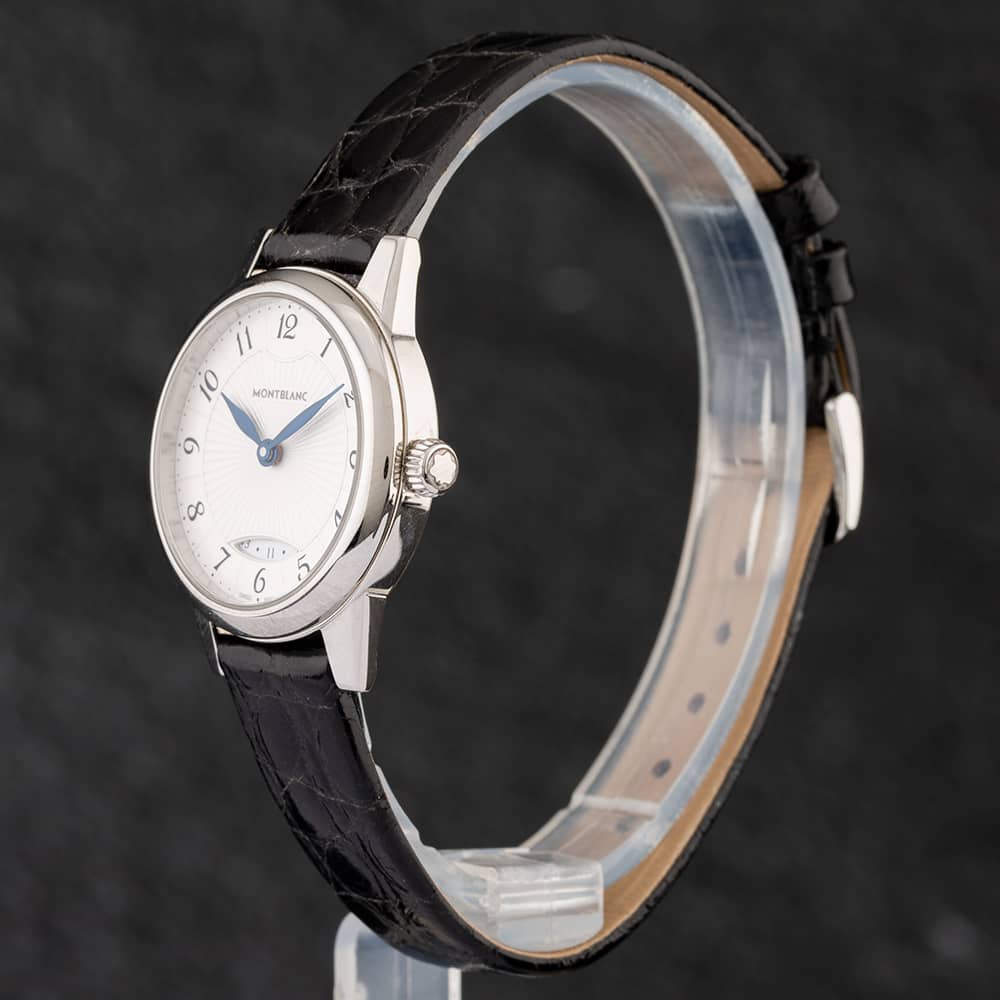 Pre-Owned Montblanc Boheme Quartz Date Black Leather Strap Watch 111206 Watch 111206