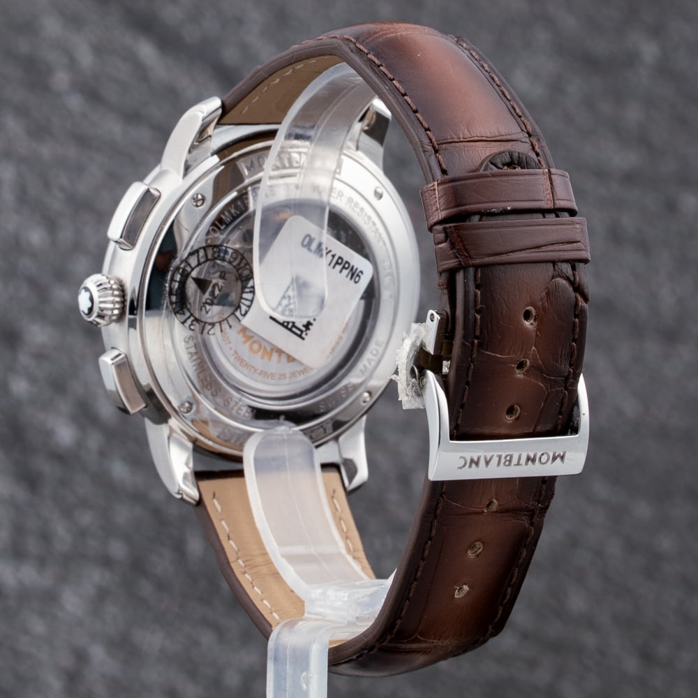 Pre-Owned Montblanc Mens Star Legacy Cream Dial Leather Strap Watch 126080
