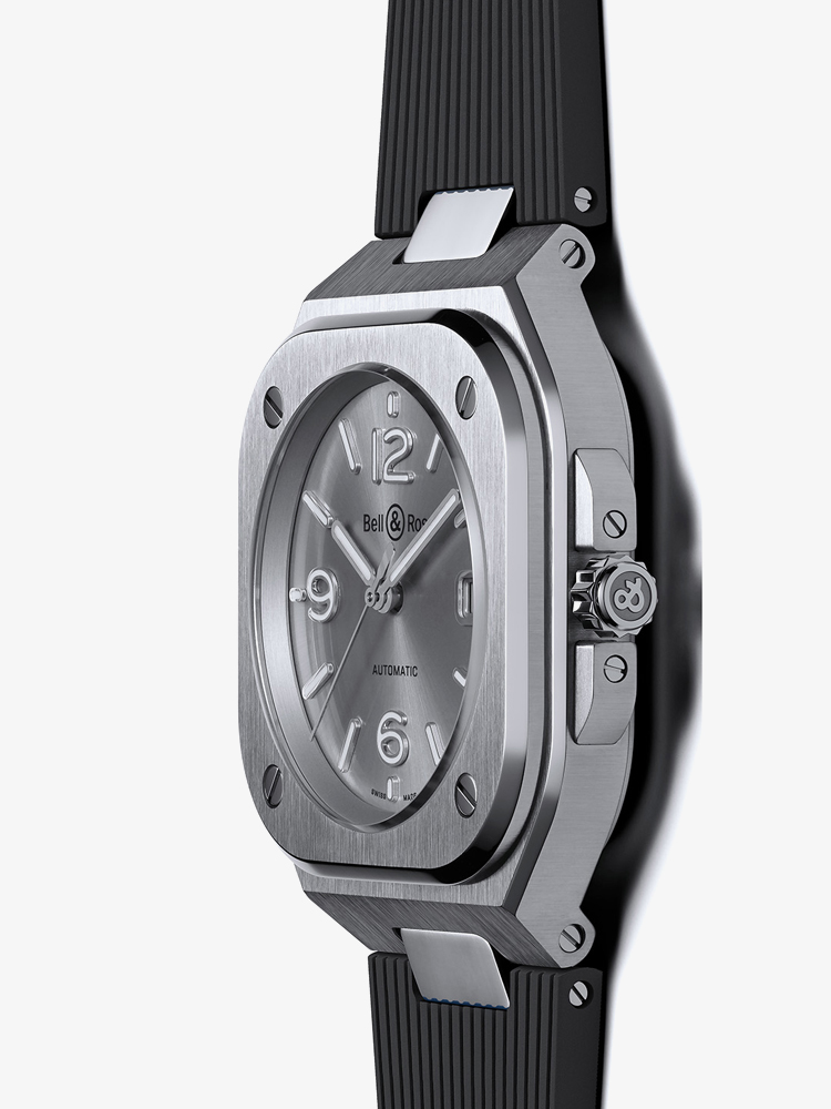 Bell & Ross Mens Automatic Strap Watch BR05A-GR-ST/SRB