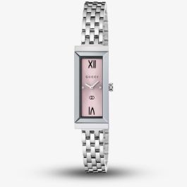 Gucci YA127516 Ladies G-Frame Pink Rectangle Watch