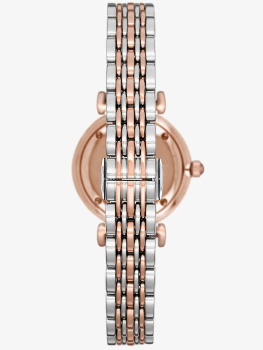 Emporio Armani Ladies Pink Dial Two Tone Bracelet Watch AR11223 display picture 1