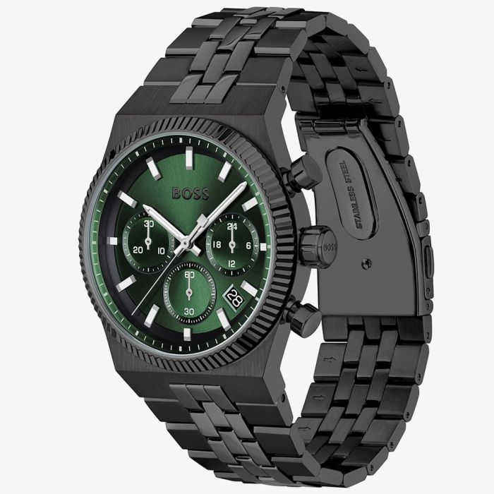 BOSS 1514308 Candor Prime Mens Chronograph Green & Black Watch