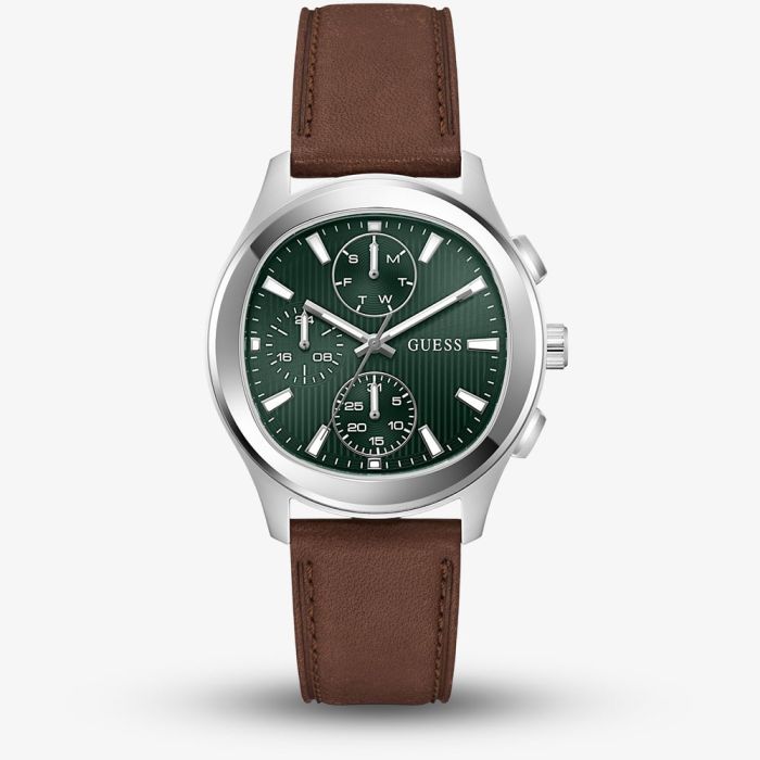 Orologio Guess Donna/uomo Con Cristalli E Cinturino In Silicone Verde