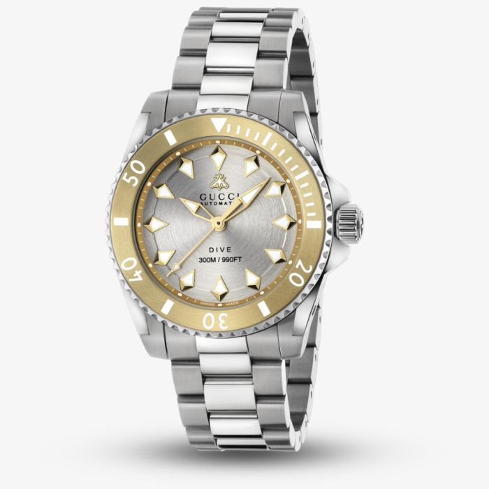 Two tone gucci watch clearance