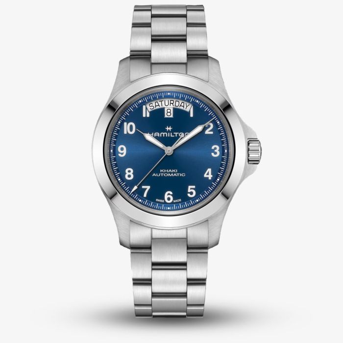 Hamilton H64475140 Mens Khaki Field King Blue Dial Watch
